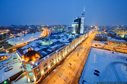 Ночная Казань зимой