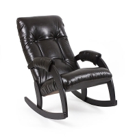 Кресло-качалка в строгом стиле, кожзам